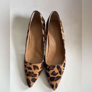 Banana Republic Leopard Print Pointed Toe Heels - Tan/Black Great condition